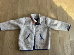 ミキハウス、ホットビスケッツの裏フリースジャケット ホワイト90センチ