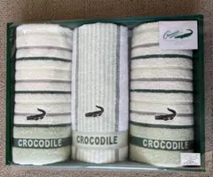 CROCODILE クロコダイル フェイスタオル ウォシュタオル 3枚 セット