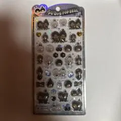 【新作！国内正規品】うるちゅる ポップシール　もんちっち　モノトーン　白黒