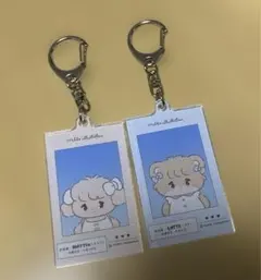 mikko ポップアップ アクリルキーホルダー　ラテ　ナッツ　証明写真風