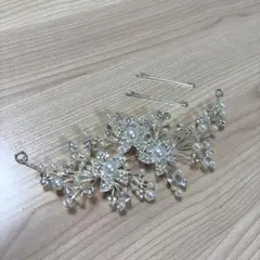 ウェディング ヘッドドレス パール ビジュー ヘアアクセサリー