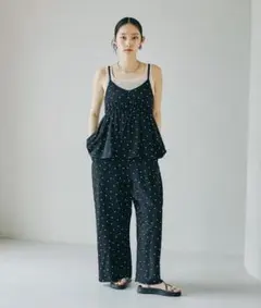 Lepsim サロペット オーバーオール ペプラムキャミサロペット