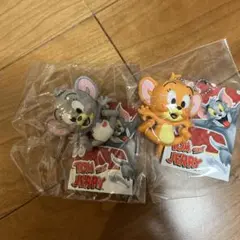 トムとジェリー 3Dラバーマスコット キーホルダー 2個セット