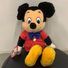 【昭和レトロ、当時物】80年代 ディズニー ミッキーマウス ぬいぐるみ