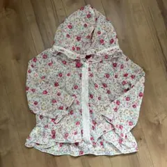 100cm 花柄フリルパーカー 薄手