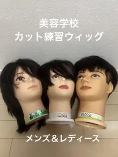 美容師国家試験用 カットウィッグ 5体セット 練習用 - メルカリ