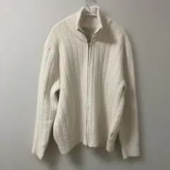 H&M レギュラーフィット　ジップアップニット Lサイズ　メンズのサムネイル