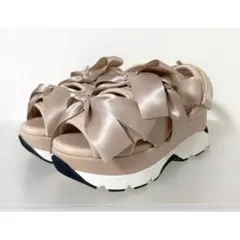 merry jenny 新品 Sサイズ ピンク リボンスニーカーサンダルのサムネイル