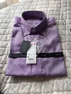 UNIQLO エクストラファインコットン パープルシャツ M