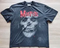 Misfits スカル Tシャツ グレーMヴィンテージ加工　ミスフィッツ