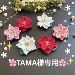 かぎ編み ポインセチアモチーフ