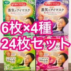 めぐりズム 蒸気でホットアイマスク 6枚×4種＝24枚 新品 送料無料 ローズのサムネイル