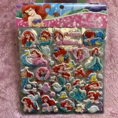 アリエル ディズニー プリンセス ぷっくりシール 2枚セット