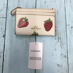COACH ストロベリー柄 カードケース