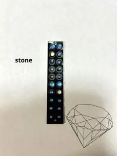 ストーン耳ツボジュエリー20粒耳ツボマップ付き