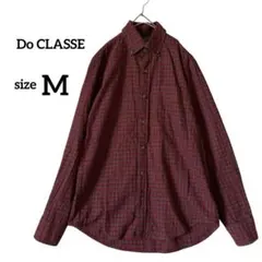 ドゥクラッセ　長袖　シャツ　ネルシャツ チェック　綿　ボタンダウン　M