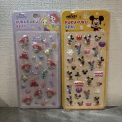 値下げ　ディズニー ぷくぷくシール ミッキー アリエル　ミッキーフレンズ