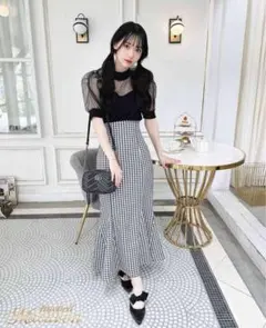 2025年最新】MichellMACARON フレアチェックスカートの人気アイテム