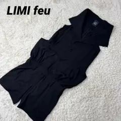 LIMI feu リミフゥ 2017SS サロペット オーバーオール 黒 LIMI feu リミフゥ サロペット オーバーオール ウール ヨウジ