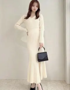 RESEXXY カシュクールマーメイドニットワンピー