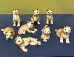 柴犬 フィギュア 8体セット 置物のサムネイル