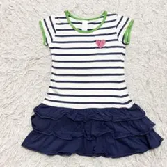 カーターズ 半袖ワンピース ボーダー ハート 110cm相当 女の子のサムネイル
