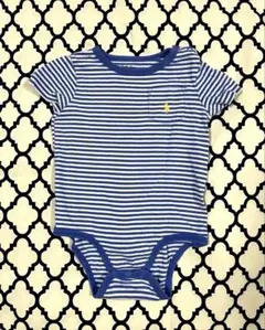 Ralph Lauren 半袖ボディスーツ 青白ストライプ