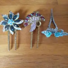 キラキラヘアアクセサリー 3点