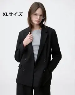 GU ダブルブレストジャケットZ(セットアップ可能) ブラック　XLサイズ