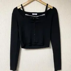 しまむら efforia レースリボンキャミ付き カーディガン