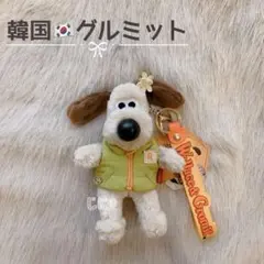 【緑ベスト】韓国 ウォレスとグルミット ぬいぐるみキーホルダー 15cm