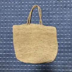 新品未使用タグ付き かぐれ アフリカンスクエア ラフィアかぎ編み