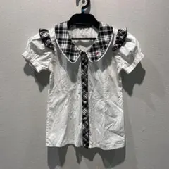 BANANA CHIPS バナナチップス　チェックブラウス