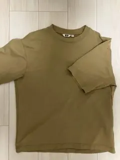 【ユニクロ】エアリズムコットンオーバーサイズTシャツ/5分袖