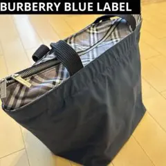 Burberry Blue Labelトートバッグ 舟形/ノバチェック/ネイビー