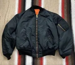 USA製 MA-1 ALPHA INDUSTRIES, INC. BLACK L