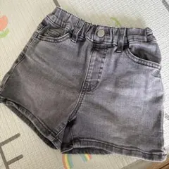 UNIQLO ショートパンツ 110サイズ　ブラック　デニム　状態良いです