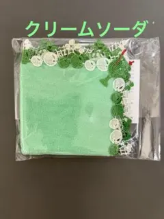 【近沢レース】新品　未使用 シーズンタオルハンカチ　クリームソーダ