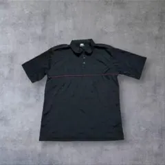 希少SATARA 警備ポロシャツ Clece Seguridad 黒×赤 M