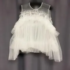 Noir Kei Ninomiya チュールスリーブ レザートップ - メルカリ