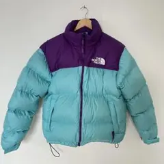 ノースフェイス ヌプシ ダウンジャケット Mサイズ ミントグリーン／パープル