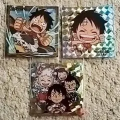 【未開封】ワンピース『にふぉるめーしょん ワンピース大海賊シール』３枚セット