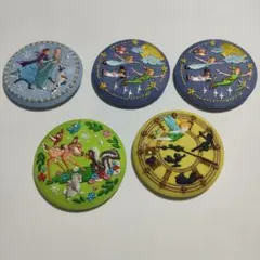 ディズニー 刺繍缶バッジ 5個セット