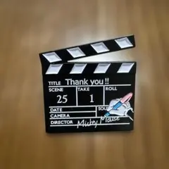 ディズニー カチンコ ピンバッジ ミッキーマウス 25周年