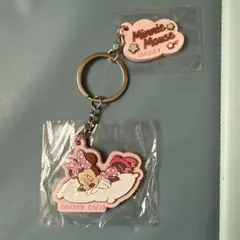 新品 DAISO ミニー ラバー キーホルダー おやすみ 夢　ディズニのサムネイル