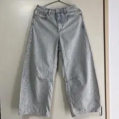 GUバレルレッグジーンズ
