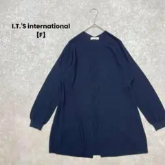 a535＊I.T.'S internationalカーディガン 紺【F】キュプラ
