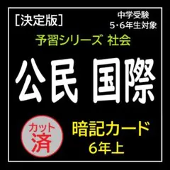 カット済☆決定版【中学受験】予習シリーズ社会 [公民] 暗記カード 早稲アカc カット済☆決定版【中学受験】予習シリーズ社会 [公民] 暗記カード