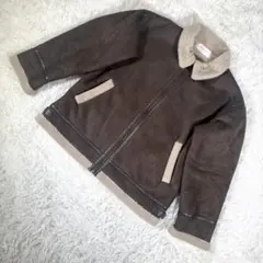 美品✨ショコラフィネローブ【F】フェイクムートンジャケット 裏ボア ブラウン