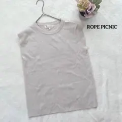 ロペピクニック ノースリーブTシャツ 38 ベージュ シンプル